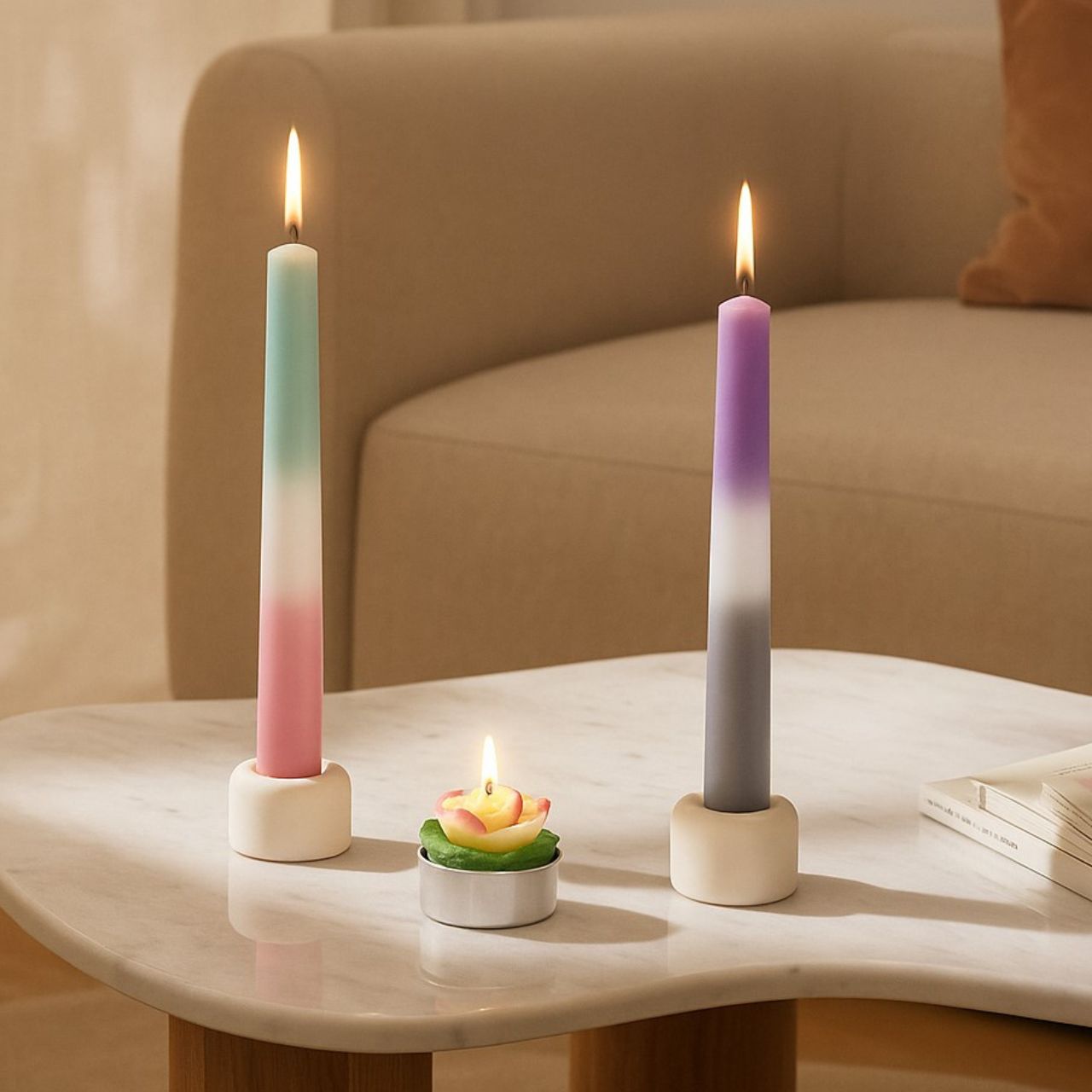 Dip Dye Candles title=